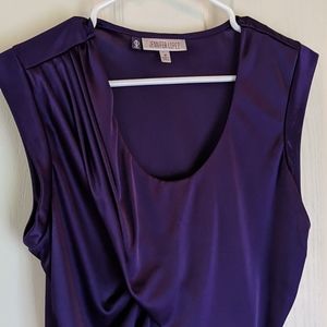 Jennifer Lopez Purple Draped Blouse